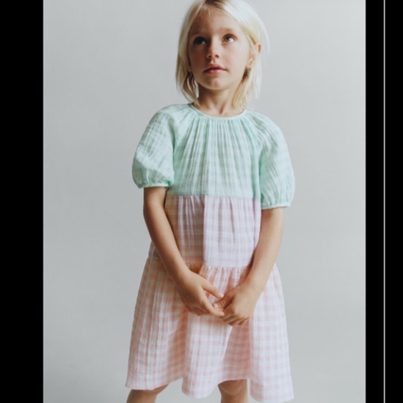 Zara Other - TIERED GINGHAM DRESS